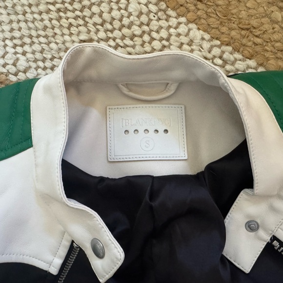 Black and Green Leather Jacket - Picture 4 of 4